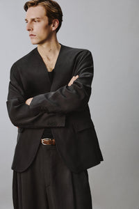 BLAZER SEM LAPELA FATO RELAXED FIT