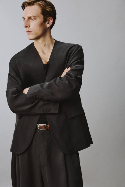 BLAZER SEM LAPELA FATO RELAXED FIT