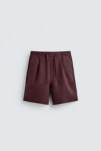 CALÇÕES BERMUDA RELAXED FIT 100% LINHO