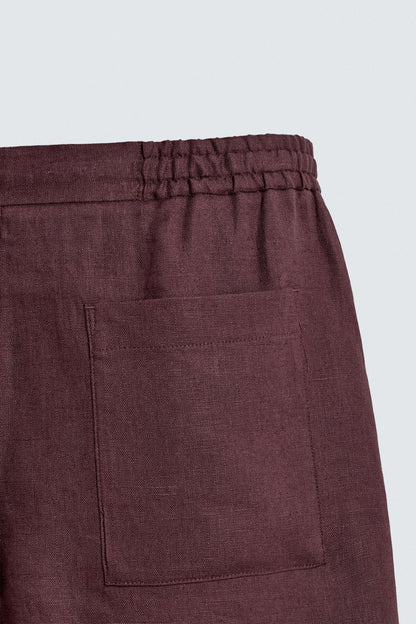 CALÇÕES BERMUDA RELAXED FIT 100% LINHO
