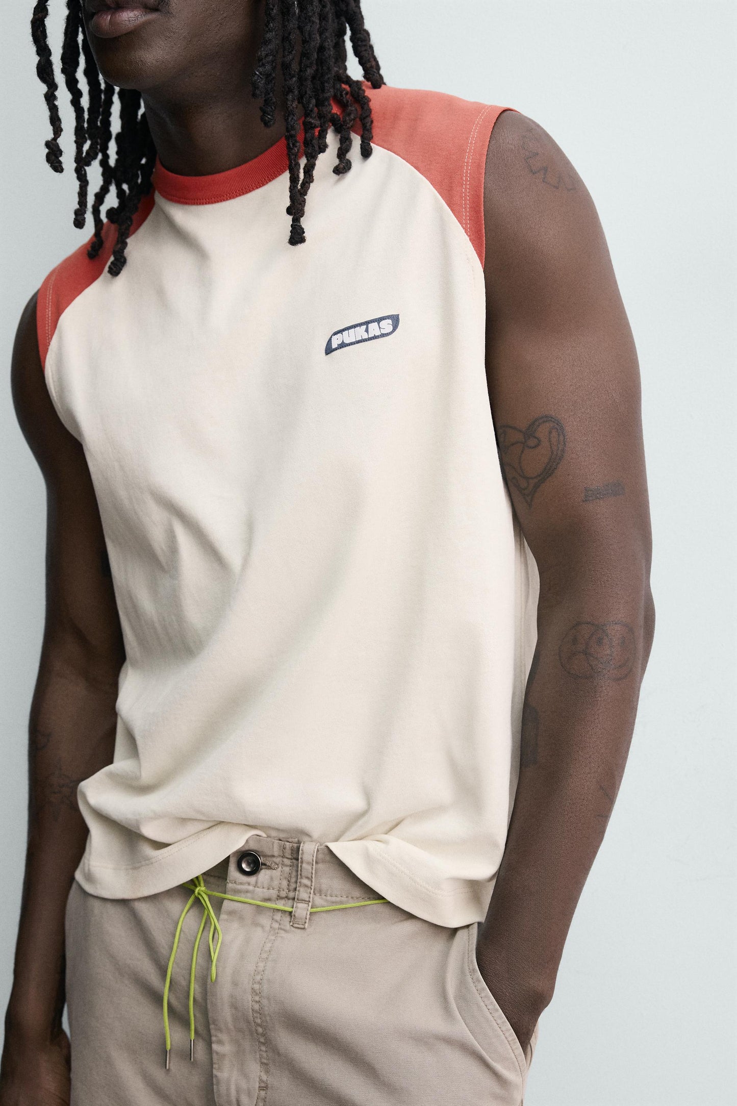 T-SHIRT TANK COLOR BLOCK PUKAS SURF X ZARA