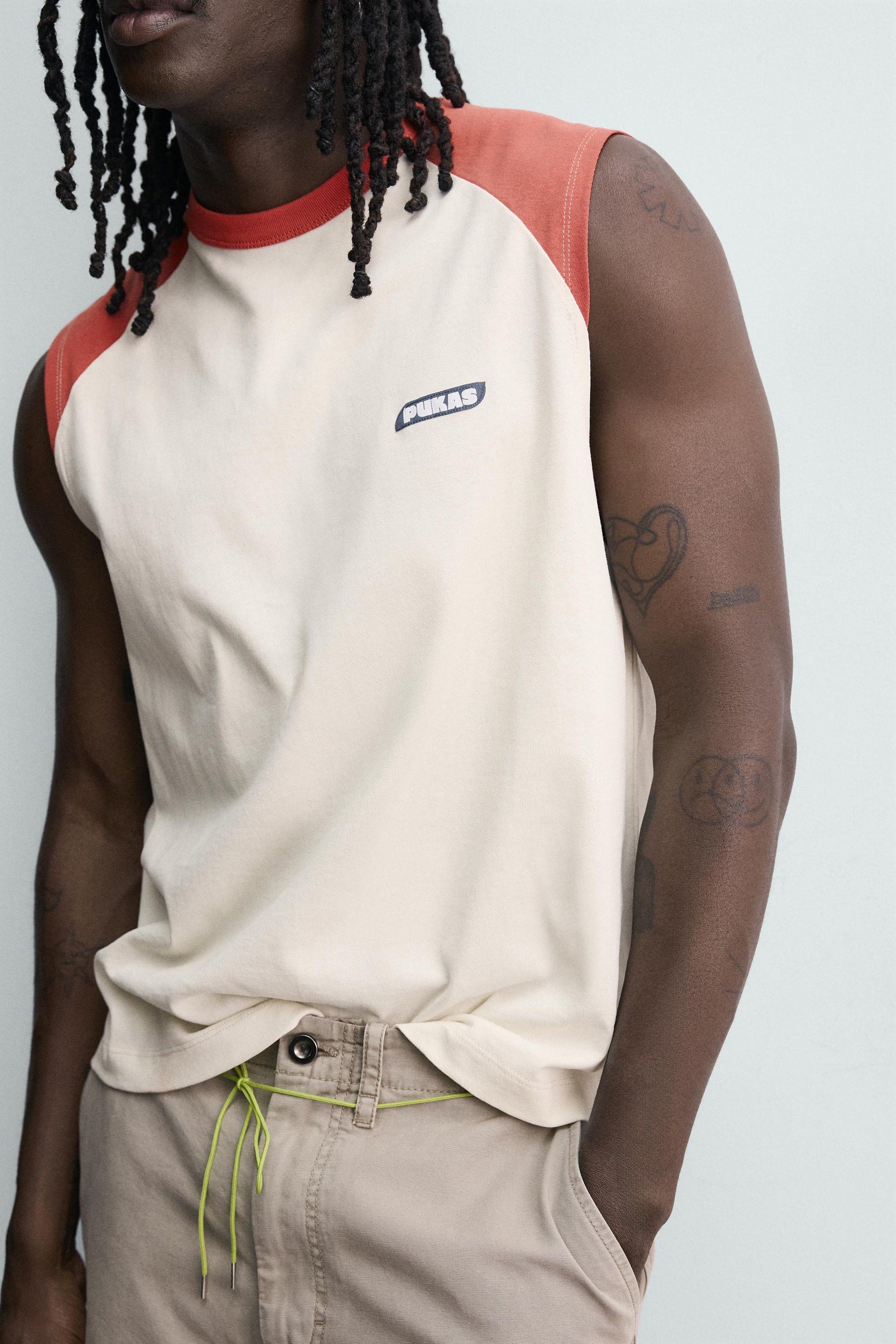 T-SHIRT TANK COLOR BLOCK PUKAS SURF X ZARA