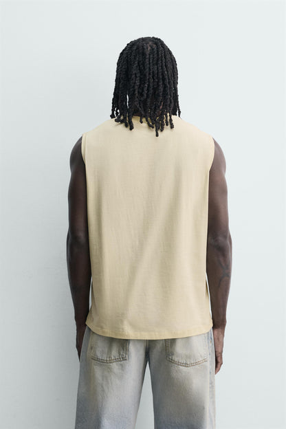 T-SHIRT DE ALÇAS LAVADA