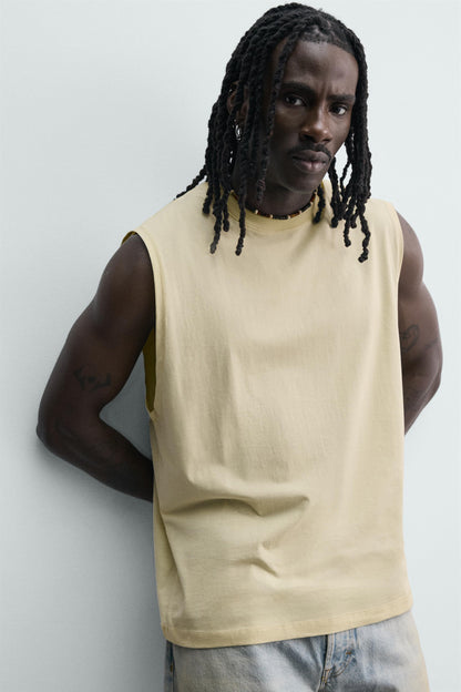 T-SHIRT DE ALÇAS LAVADA