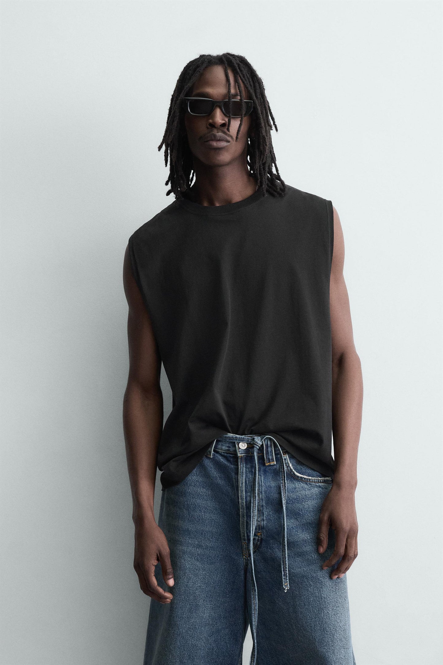 T-SHIRT DE ALÇAS LAVADA