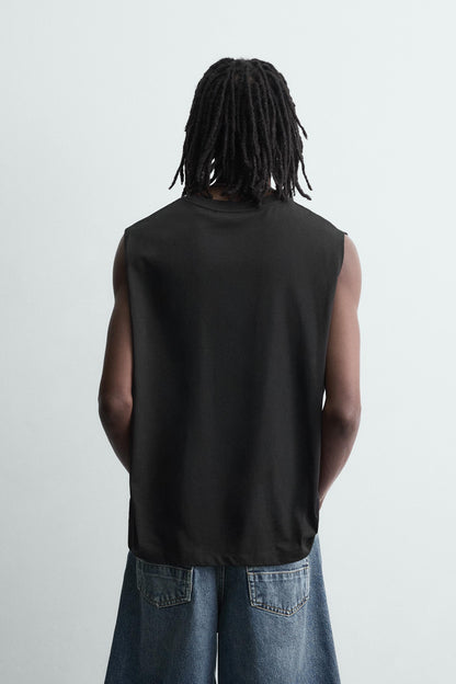 T-SHIRT DE ALÇAS LAVADA