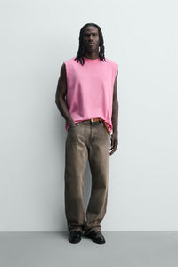 T-SHIRT DE ALÇAS LAVADA