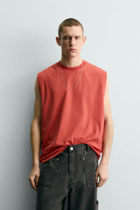 T-SHIRT DE ALÇAS LAVADA