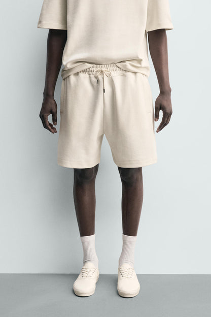 CALÇÕES BERMUDA JOGGER RELAX FIT INTERLOCK
