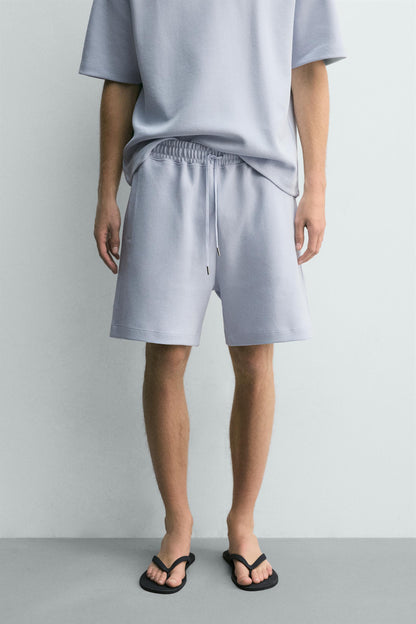 CALÇÕES BERMUDA JOGGER RELAX FIT INTERLOCK
