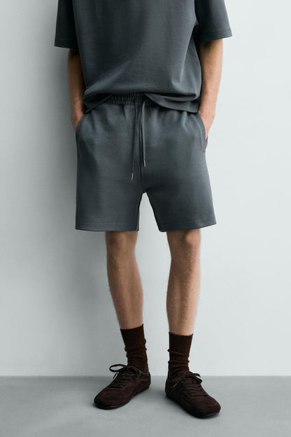 CALÇÕES BERMUDA JOGGER RELAX FIT INTERLOCK