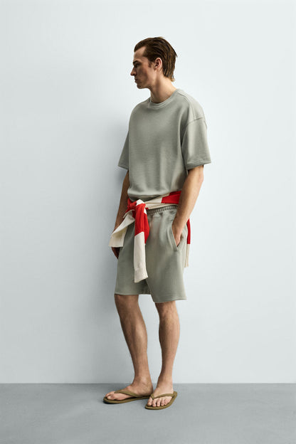 CALÇÕES BERMUDA JOGGER RELAX FIT INTERLOCK