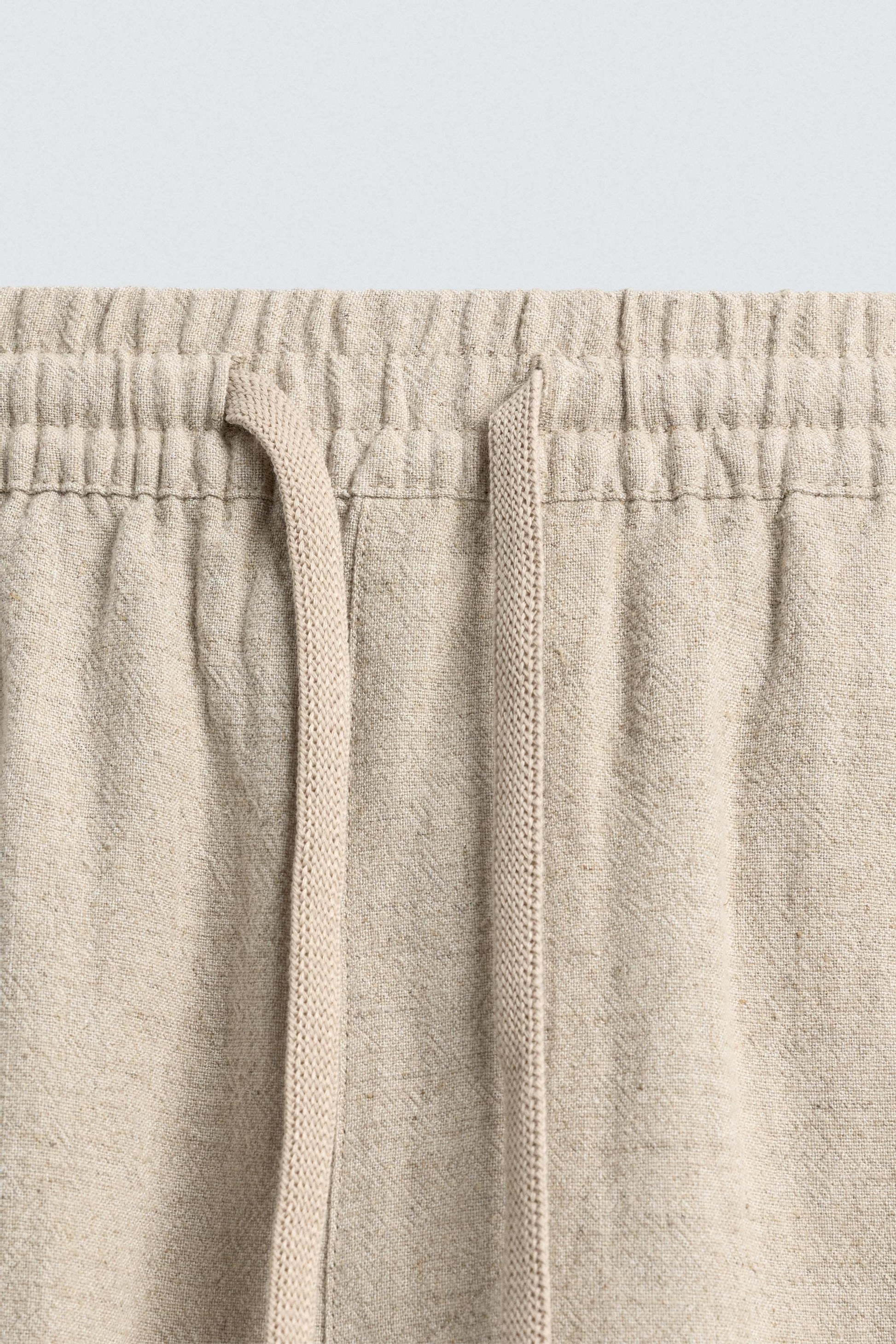 CALÇÕES BERMUDA RELAXED FIT VISCOSE-LINHO