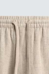 CALÇÕES BERMUDA RELAXED FIT VISCOSE-LINHO