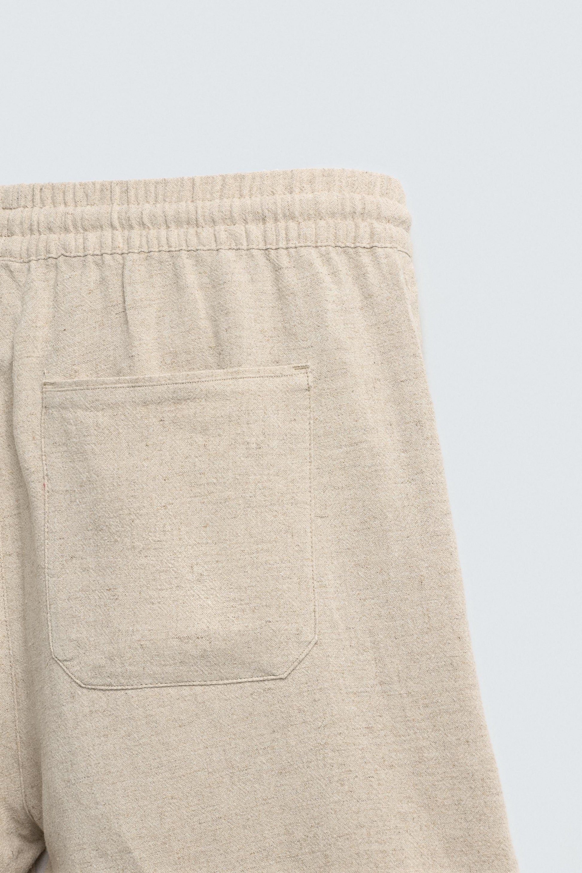 CALÇÕES BERMUDA RELAXED FIT VISCOSE-LINHO