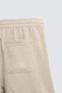 CALÇÕES BERMUDA RELAXED FIT VISCOSE-LINHO