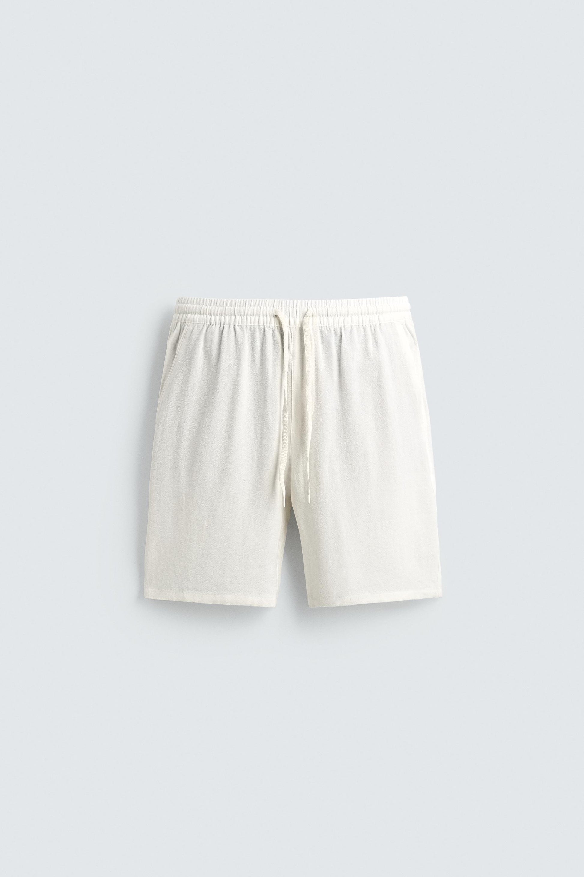 CALÇÕES BERMUDA RELAXED FIT VISCOSE-LINHO