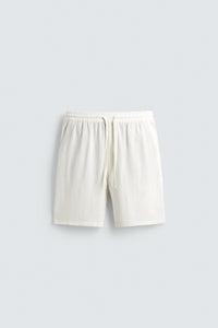 CALÇÕES BERMUDA RELAXED FIT VISCOSE-LINHO