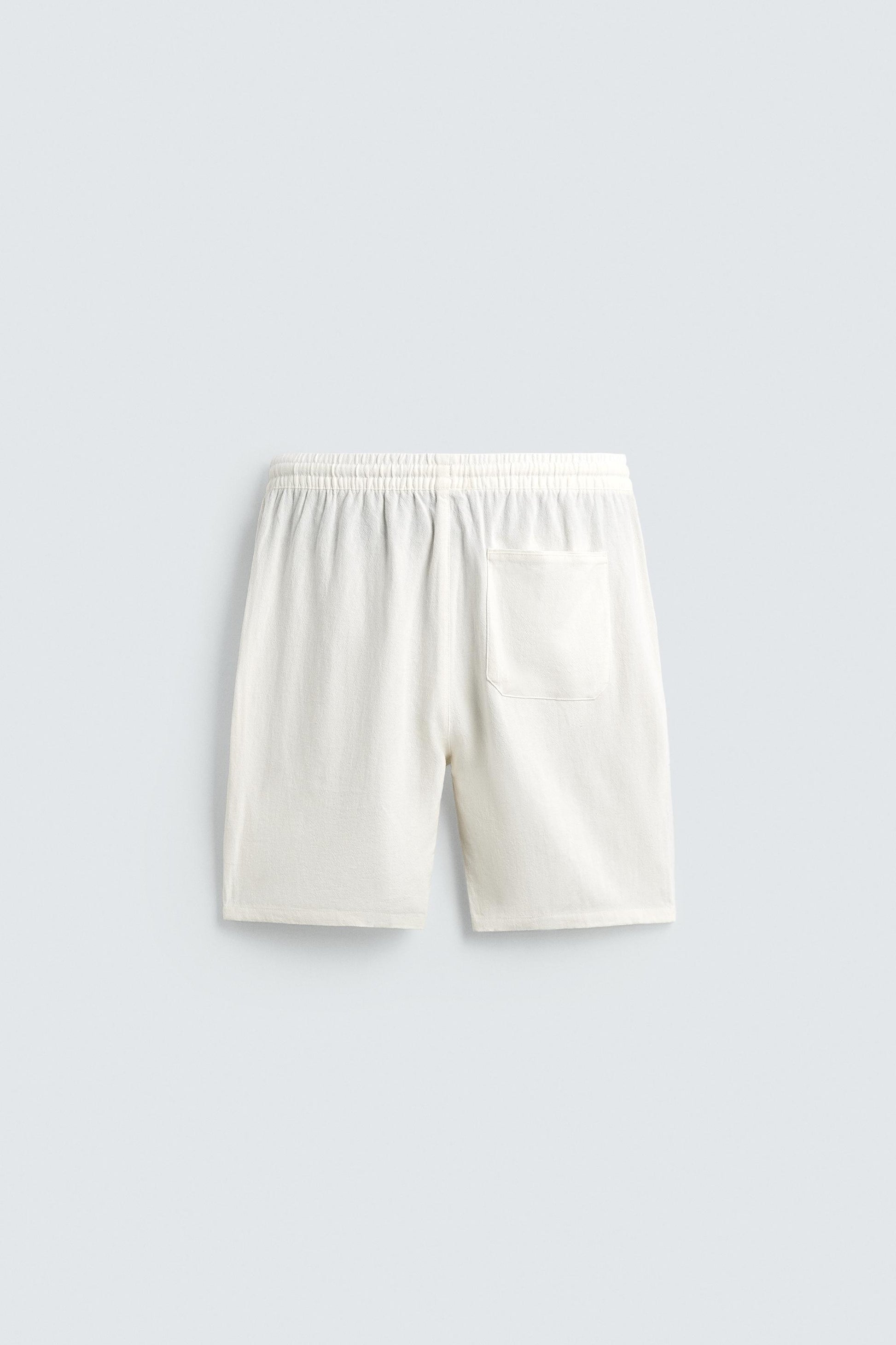 CALÇÕES BERMUDA RELAXED FIT VISCOSE-LINHO