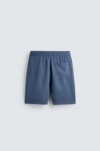 CALÇÕES BERMUDA RELAXED FIT VISCOSE-LINHO