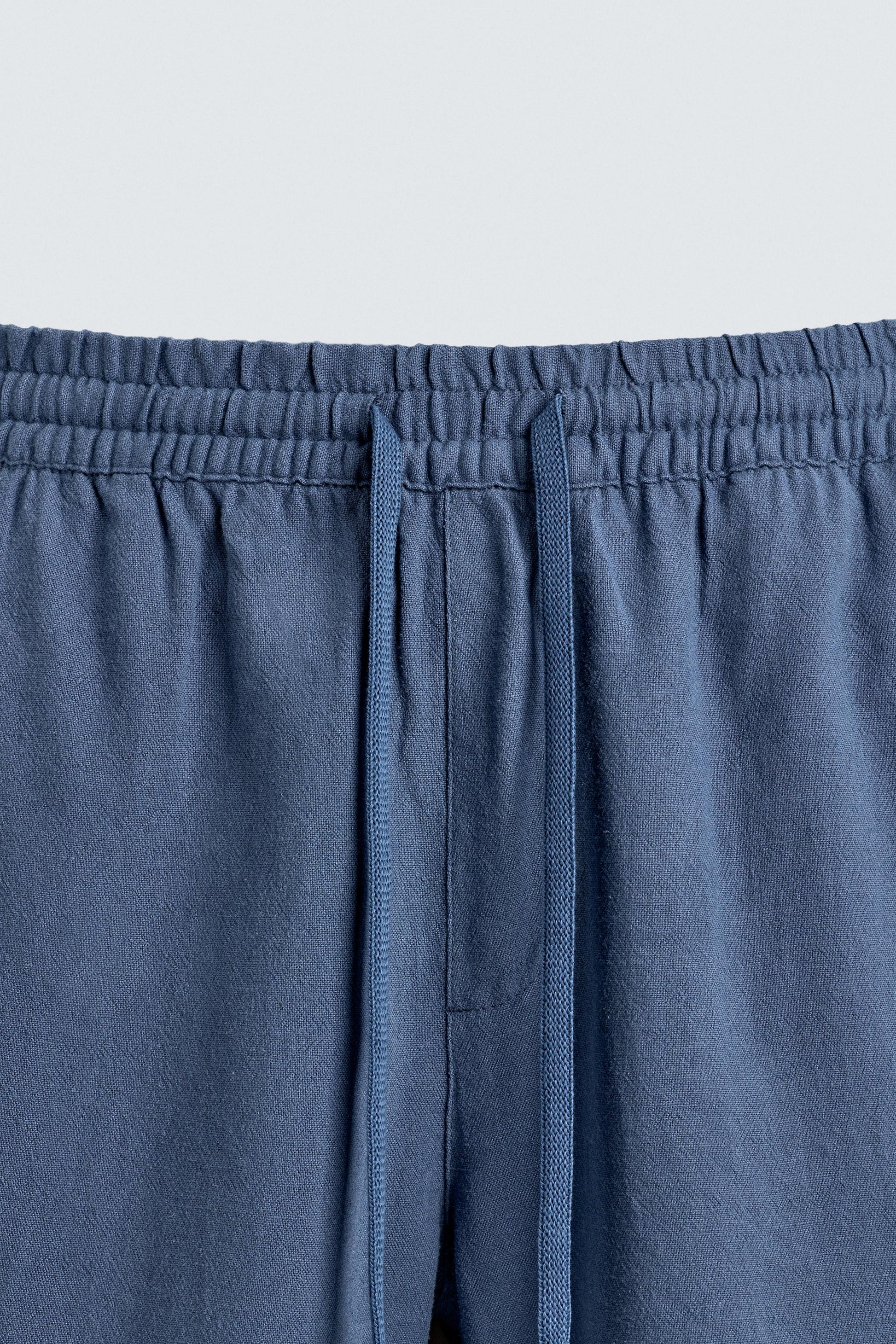 CALÇÕES BERMUDA RELAXED FIT VISCOSE-LINHO