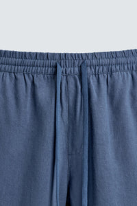 CALÇÕES BERMUDA RELAXED FIT VISCOSE-LINHO