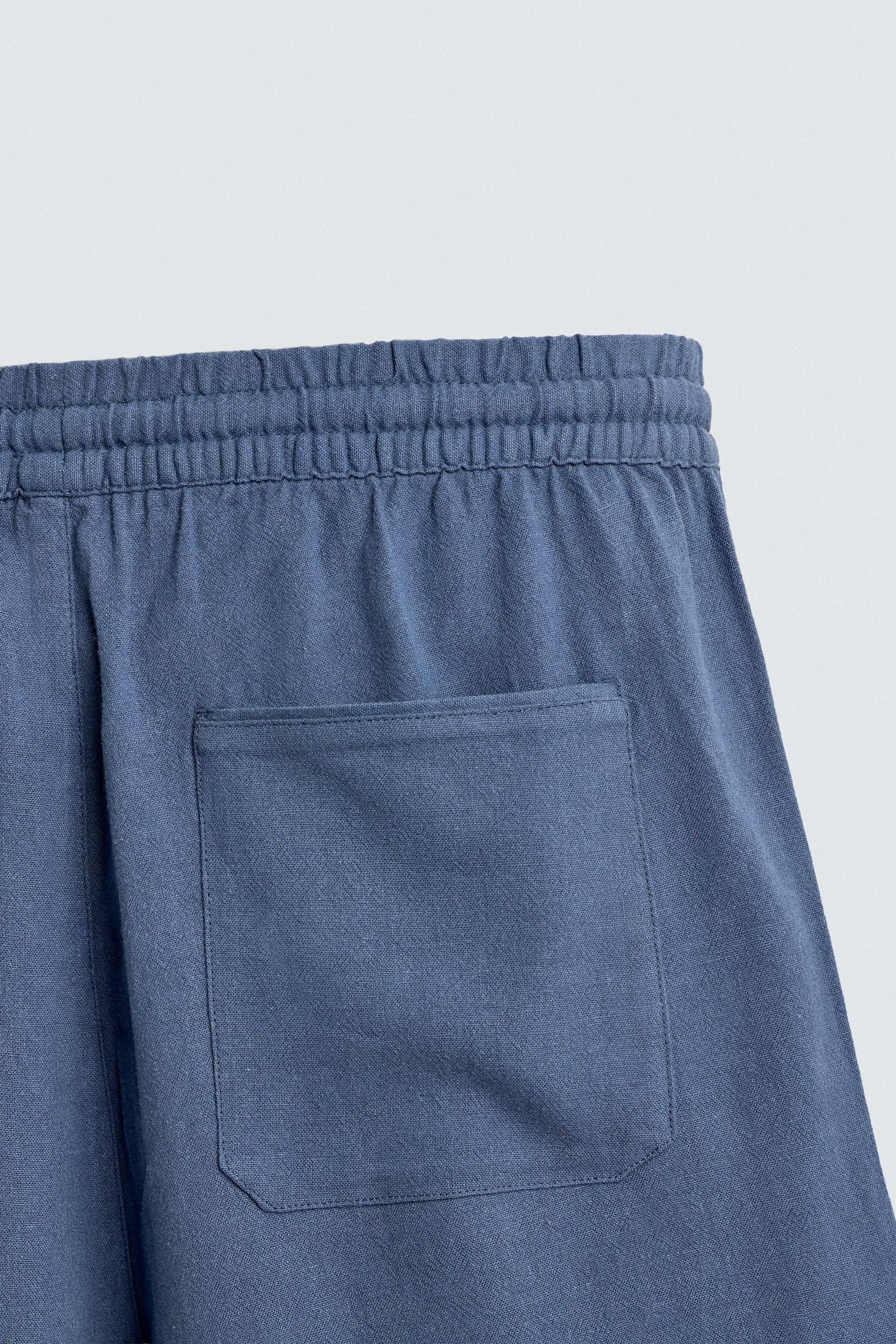 CALÇÕES BERMUDA RELAXED FIT VISCOSE-LINHO