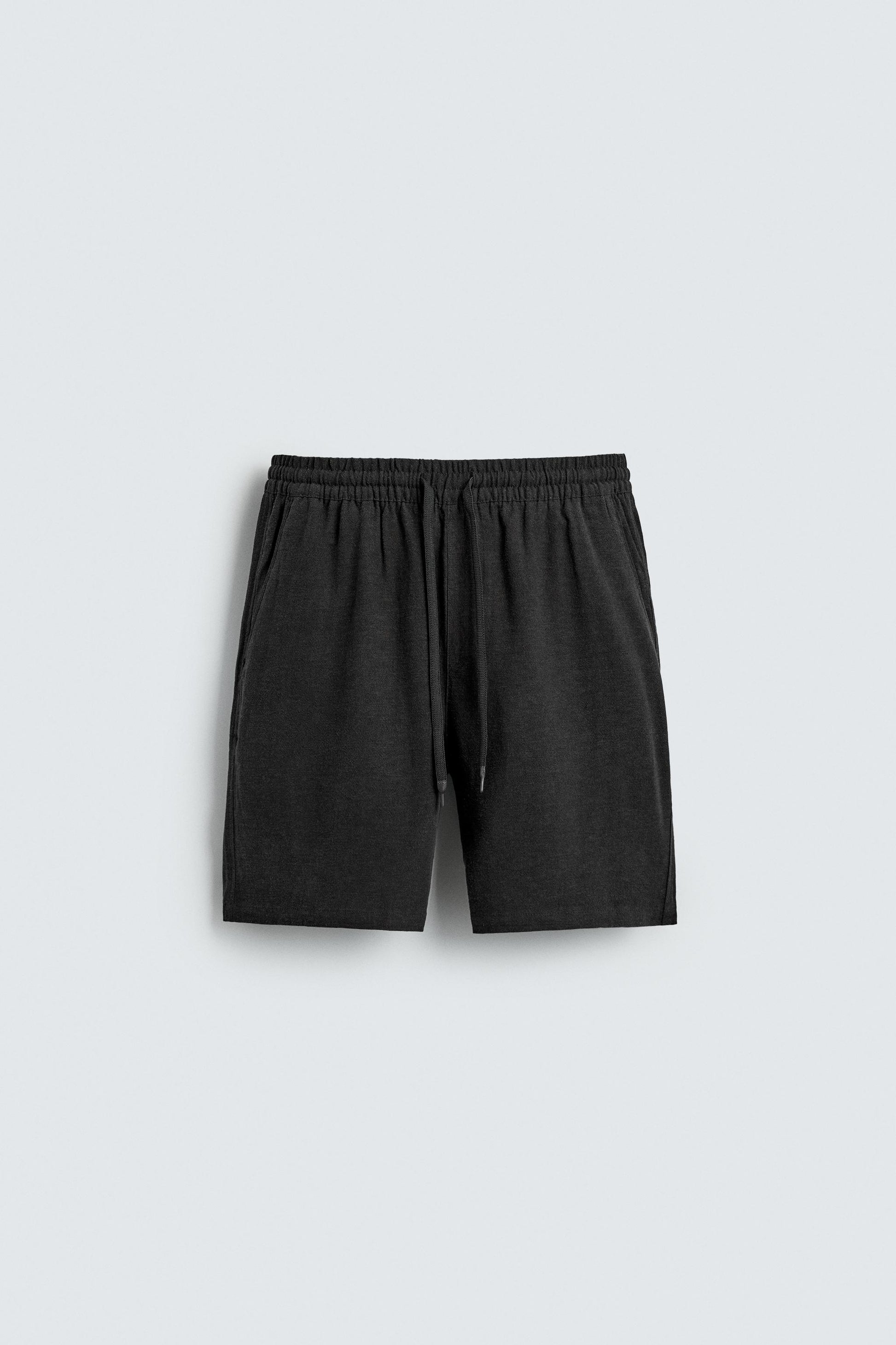CALÇÕES BERMUDA RELAXED FIT VISCOSE-LINHO