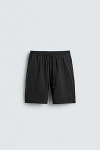 CALÇÕES BERMUDA RELAXED FIT VISCOSE-LINHO