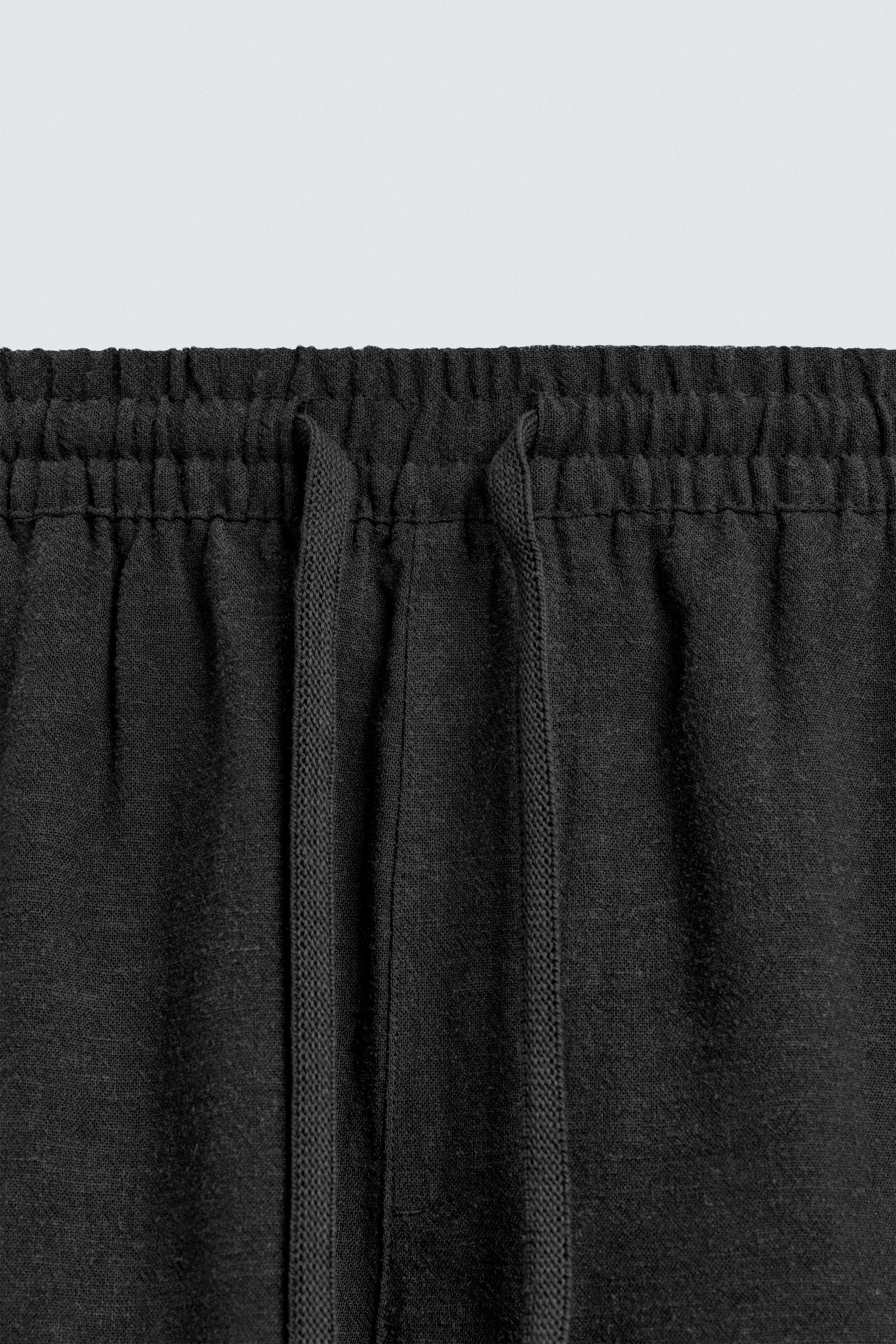 CALÇÕES BERMUDA RELAXED FIT VISCOSE-LINHO