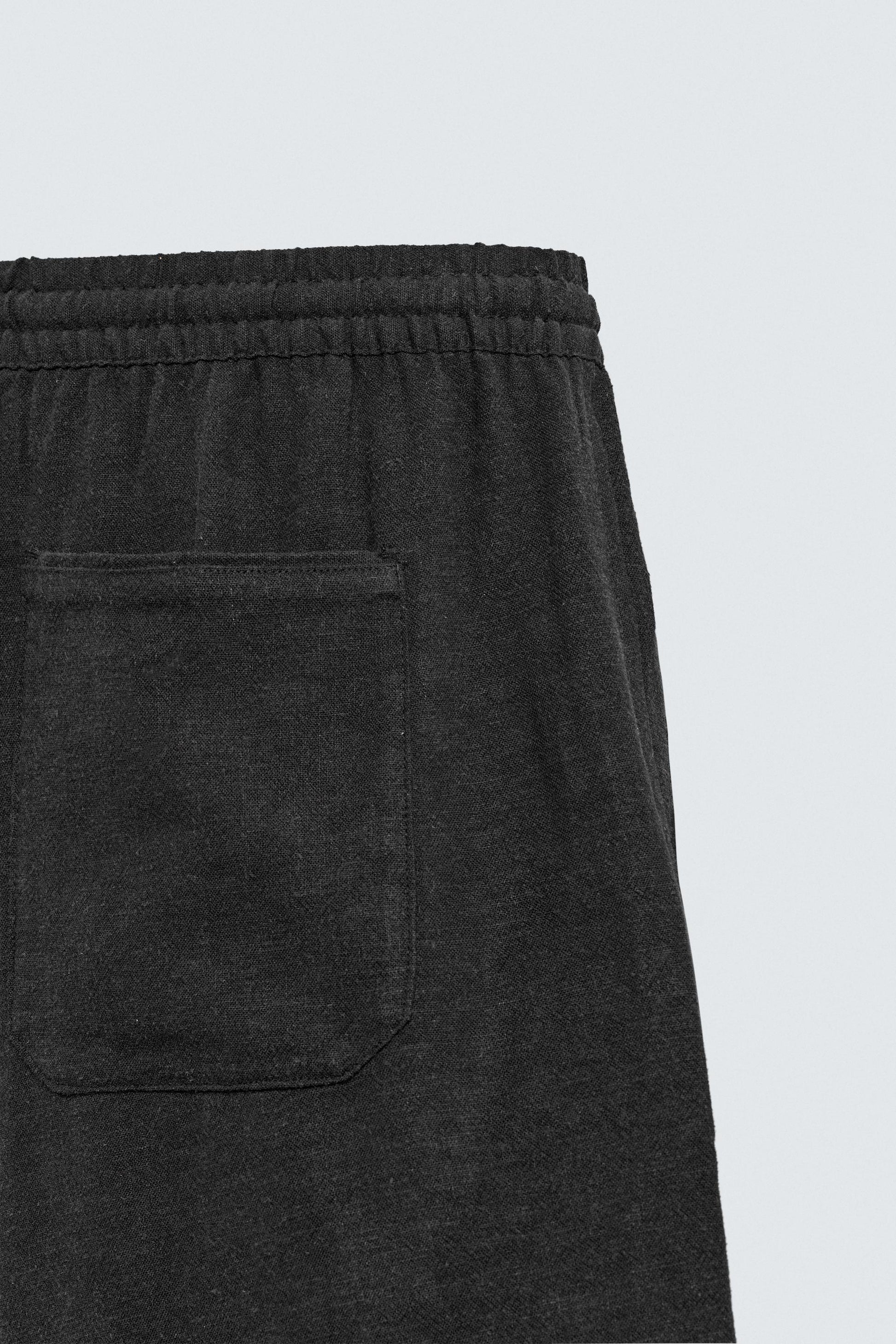 CALÇÕES BERMUDA RELAXED FIT VISCOSE-LINHO