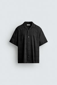 CAMISA RELAXED FIT JACQUARD GEOMÉTRICO