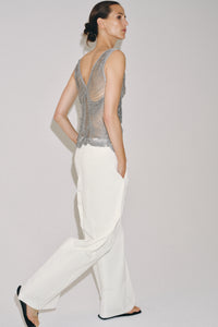 CALÇAS WIDE LEG PREGAS ZW COLLECTION - Branco