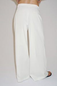 CALÇAS WIDE LEG PREGAS ZW COLLECTION - Branco