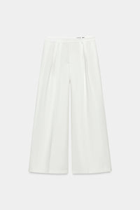 CALÇAS WIDE LEG PREGAS ZW COLLECTION - Branco