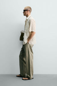 CAMISA RELAXED FIT PAISLEY CONTRASTE