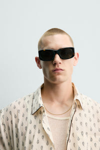 CAMISA RELAXED FIT PAISLEY CONTRASTE