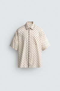 CAMISA RELAXED FIT PAISLEY CONTRASTE