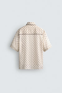CAMISA RELAXED FIT PAISLEY CONTRASTE