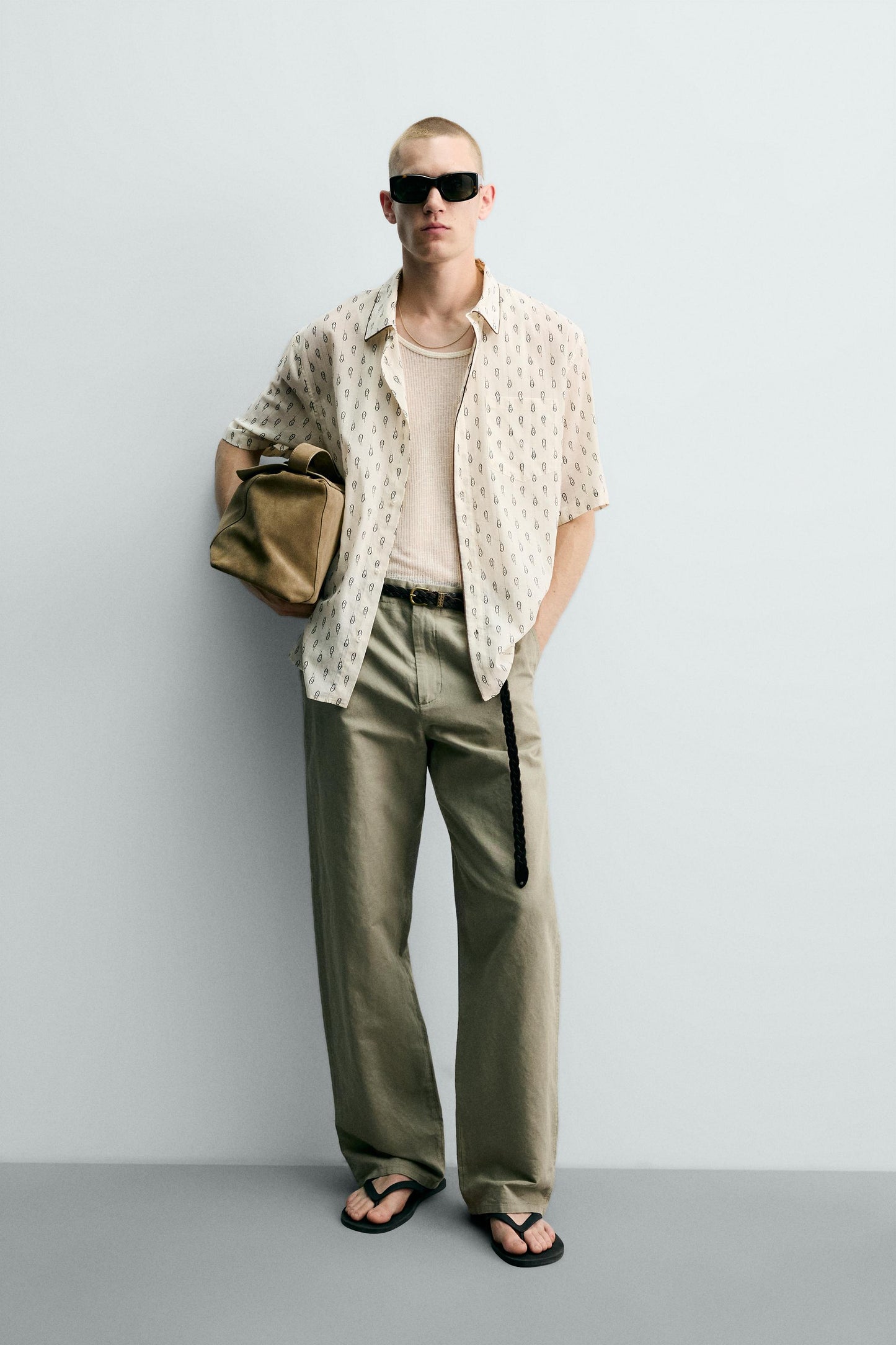 CAMISA RELAXED FIT PAISLEY CONTRASTE