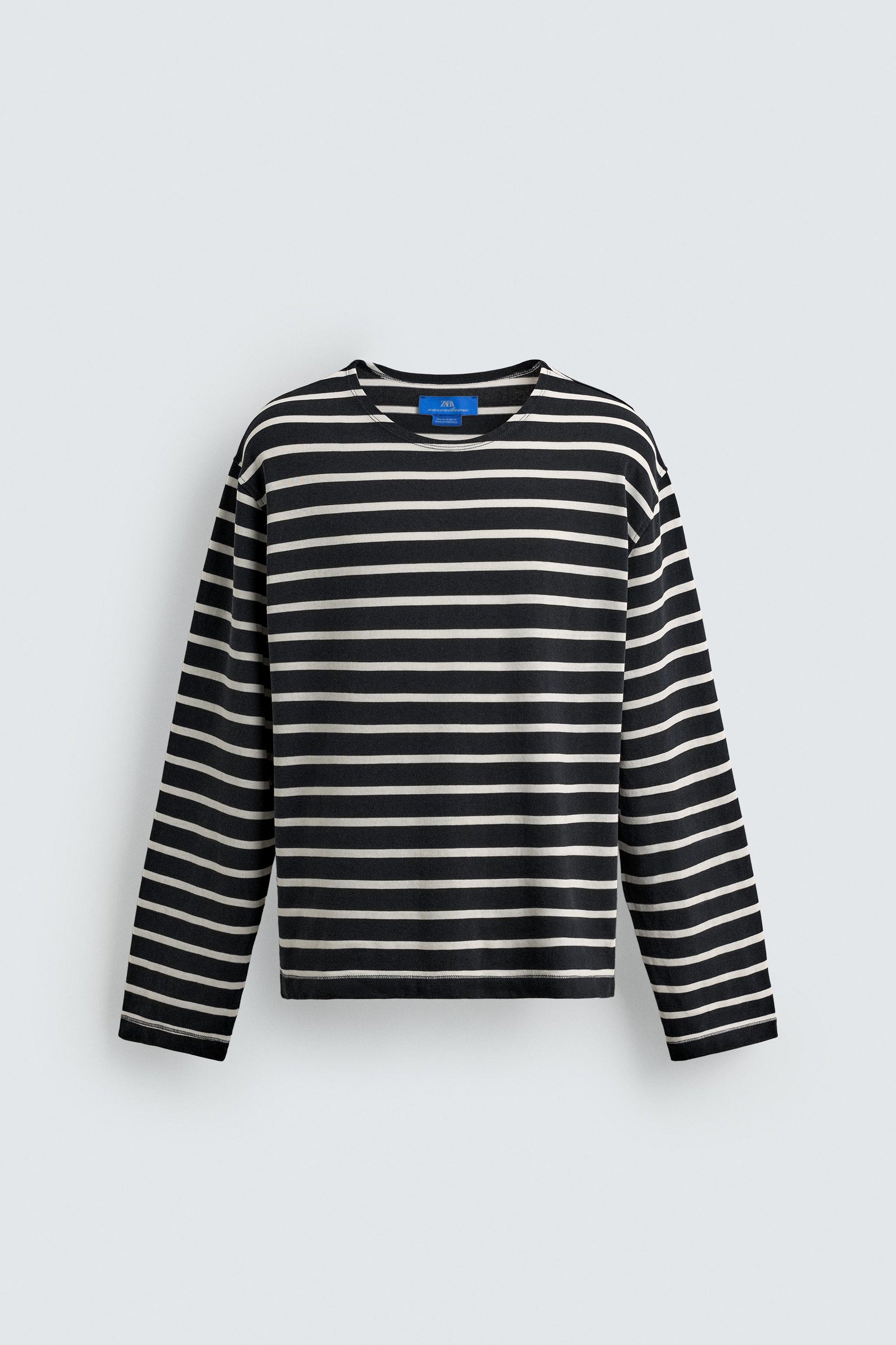 T-SHIRT JACQUARD ÀS RISCAS AARON LEVINE X ZARA
