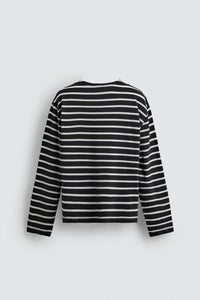 T-SHIRT JACQUARD ÀS RISCAS AARON LEVINE X ZARA