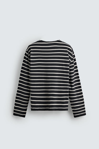 T-SHIRT JACQUARD ÀS RISCAS AARON LEVINE X ZARA