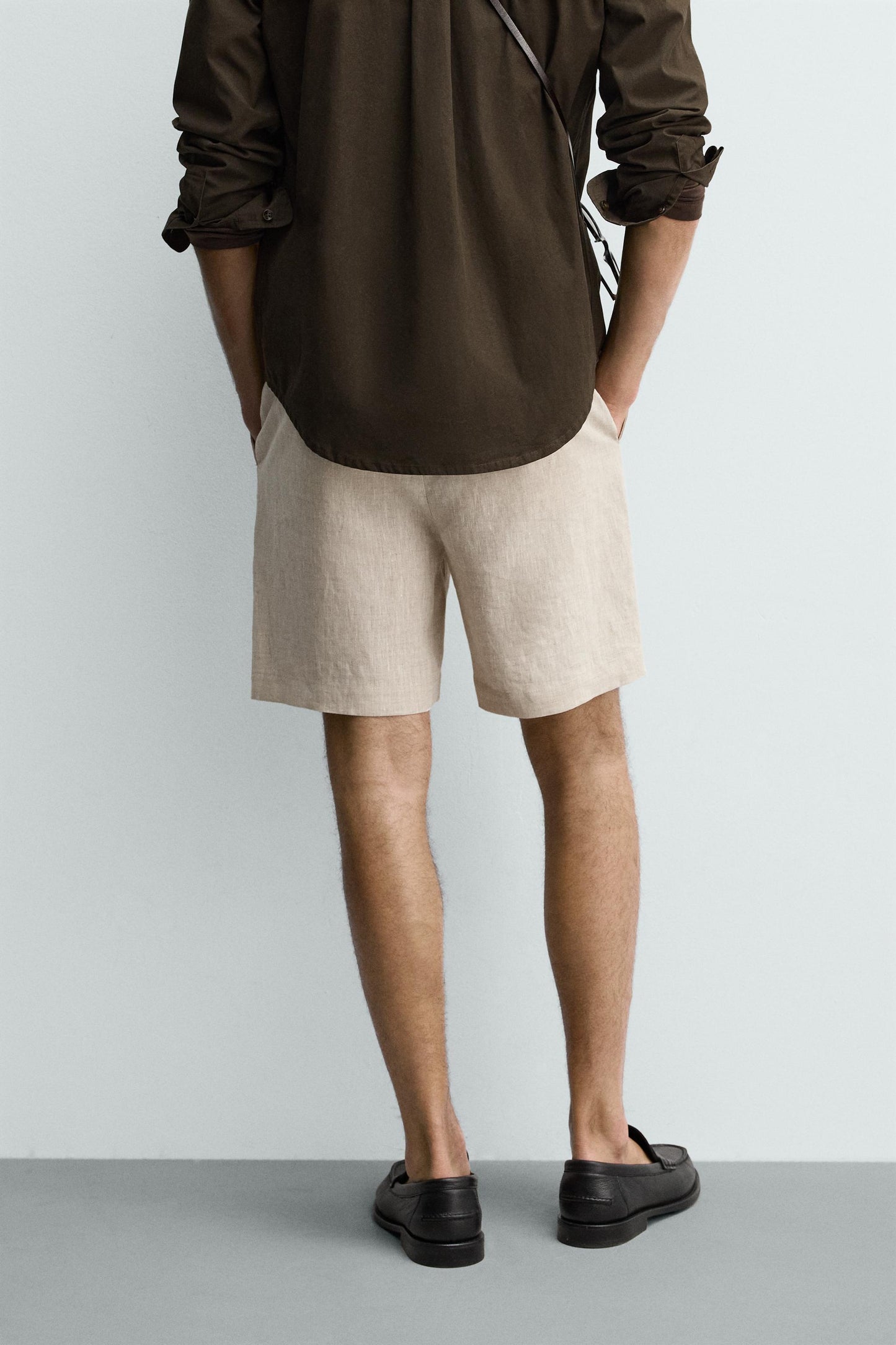 CALÇÕES BERMUDA REGULAR FIT 100% LINHO