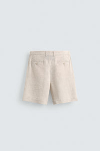 CALÇÕES BERMUDA REGULAR FIT 100% LINHO