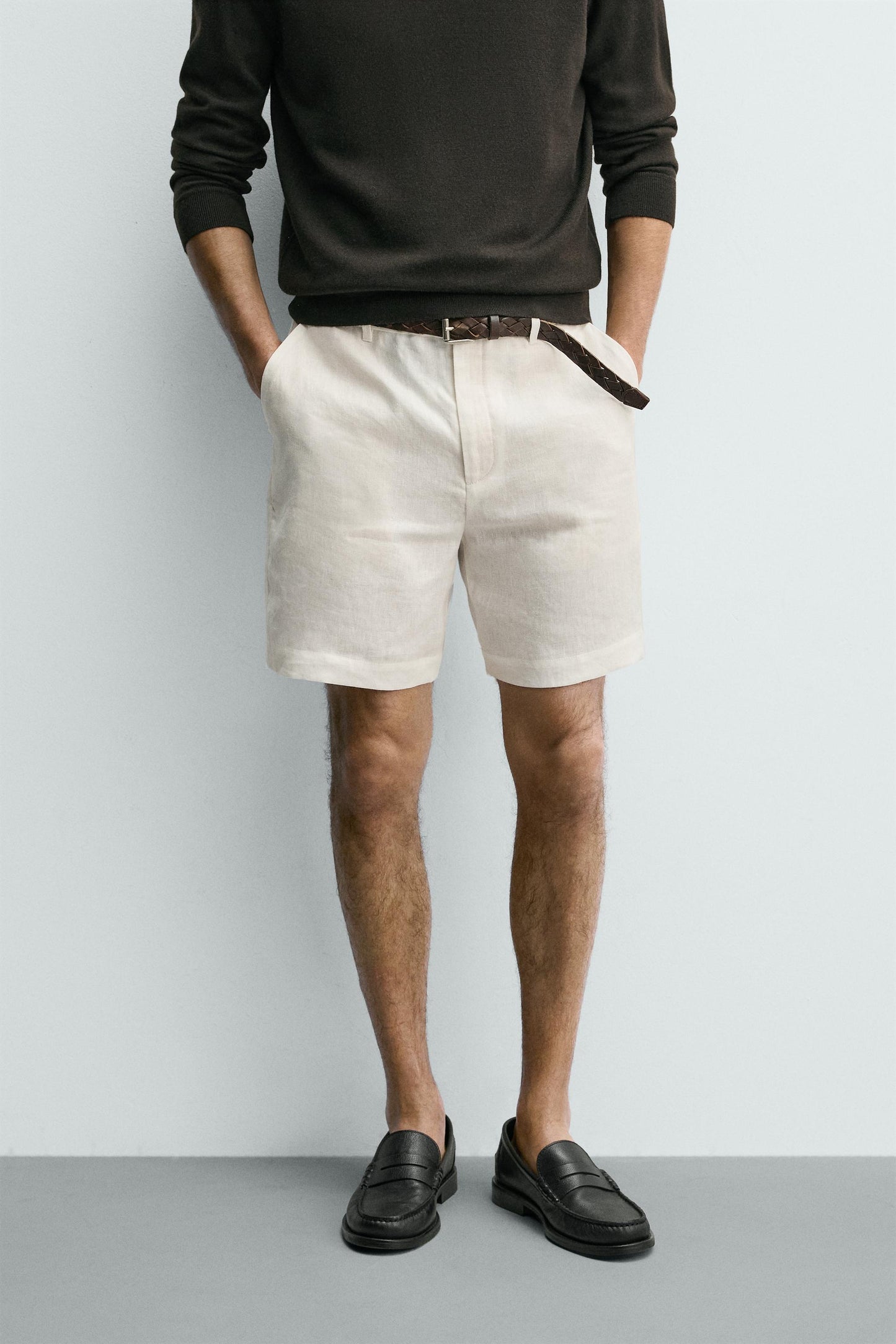 CALÇÕES BERMUDA REGULAR FIT 100% LINHO