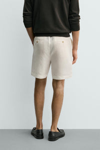 CALÇÕES BERMUDA REGULAR FIT 100% LINHO
