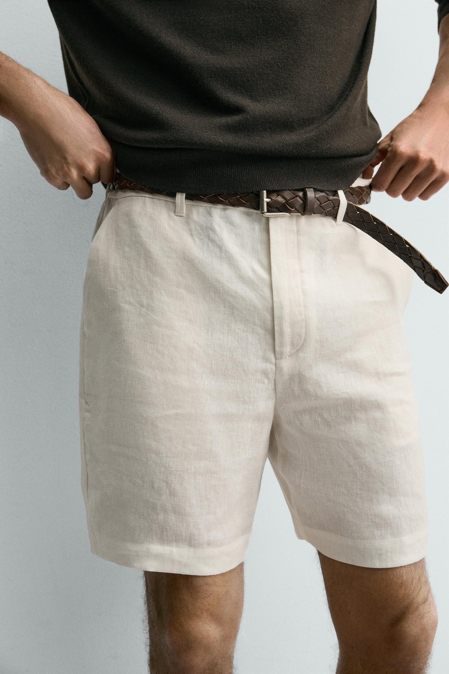 CALÇÕES BERMUDA REGULAR FIT 100% LINHO