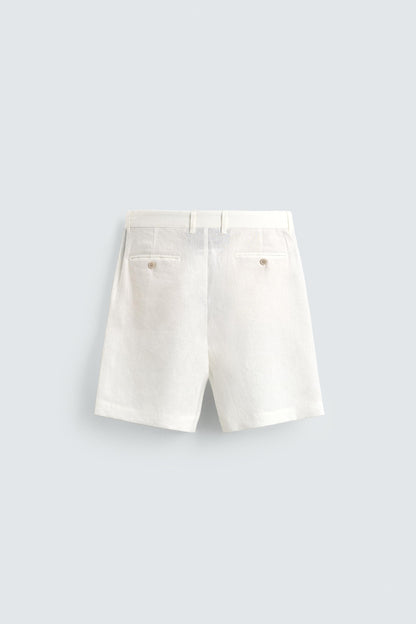 CALÇÕES BERMUDA REGULAR FIT 100% LINHO