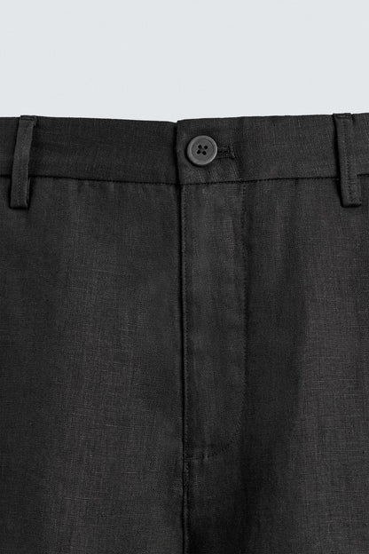 CALÇÕES BERMUDA REGULAR FIT 100% LINHO